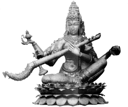 Sarasvati, déesse de l'Inde (Indian Goddess) : repésente le site Alpona